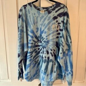 PINK Victoria's Secret Blue Tie-Dye Sweatshirt